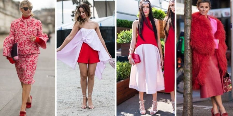 combinar de manera sensual y sexy rojo con rosa